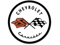 Enseigne Corvette en métal ronde / Logo 53